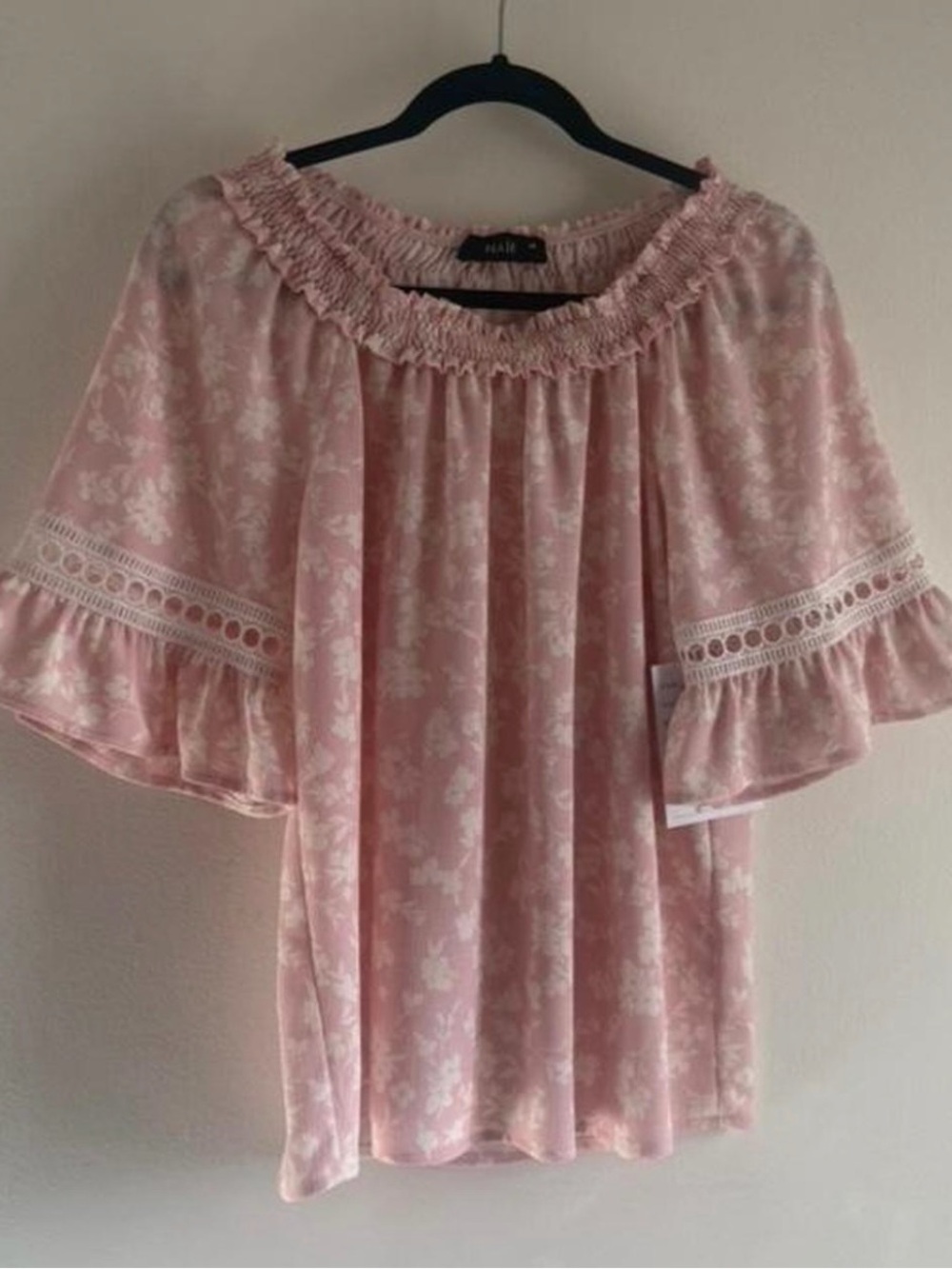 Pink Floral Off-Shoulder Blouse